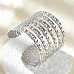 Нержавеющая Сталь Цвет 304 женские браслеты-манжеты из нержавеющей стали, цвет нержавеющей стали, внутренний диаметр: 2-1/8 дюйм (5.35 см)