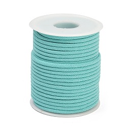 Бледно-бирюзовый Нейлоновые нити, Миланские шнуры / витые шнуры, бледные бирюзовая, 3 мм, около 21.87 ярдов (20 м) / рулон