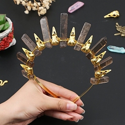 Дымчатый Кварц Резинки для волос из натурального дымчатого кварца, аксессуары для волос для женщин и девочек, 185x155x15 мм