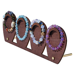 Кокосово-Коричневый Подставки для демонстрации деревянных браслетов в форме капли, украшение рабочего стола, кокосового коричневый, 29x1.2x10.4 см