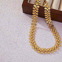 Золотой Цветок 304 ожерелья из нержавеющей стали для женщин, золотые, 15.75 дюйм (40 см)