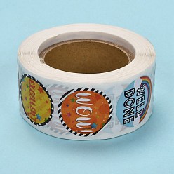 Word Self-Adhesive Paper Stickers, Gift Tag, for Party, Decorative Presents, Round, Colorful, Word, 25mm, 500pcs/roll