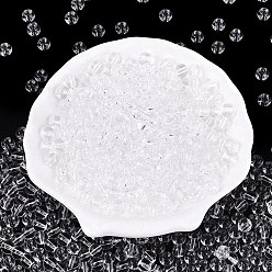 Прозрачный Fgb прозрачный стеклянный бисер, круглые, круглое отверстие, прозрачные, 6~6.5 мм, отверстие : 1.2~1.5 мм, Около 1600 шт / фунт