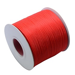Orange Red Polyester Organza Ribbon, Orange Red, 1/4 inch(6mm), 400yards/roll(365.76m/group)