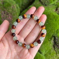 Темный Морско-зеленый Браслеты из стеклянных круглых бусин, темно-зеленый, внутренний диаметр: 2-3/8 дюйм (6 см)