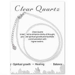 Белый 2мм синтетические драгоценные камни ограненные круглые бусины ожерелья для женщин, платина, белые, 15.75 дюйм (40 см)