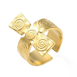 Золотой 304кольца из нержавеющей стали, крестик, золотые, размер США 8 1/2 (18.5 мм)