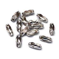 Platinum Brass Ball Chain Connectors, Platinum, 9.5~10x3.5mm, Fit for 2.4mm ball chain