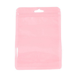 Pink Пластиковая упаковка пакеты с застежкой-молнией инь-ян, верхние пакеты с самозапечатыванием, прямоугольные, розовые, 14.8x10.5x0.24 см