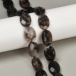 Другие Арбузы Арбуз камень стеклянные бусы пряди, граненые, овальные, 18x13x6 мм, отверстие : 1.2 мм, около 22 шт / нитка, 15.67'' (39.8 см)