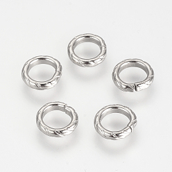 Нержавеющая Сталь Цвет Устойчивы к потускнению 304 быстроразъемные соединения из нержавеющей стали, связывающий кольца, пончик, цвет нержавеющей стали, 9x2 мм