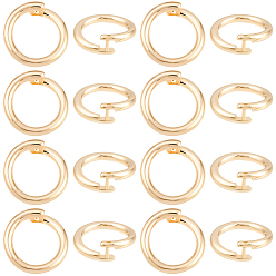 Настоящее золото 14K 20 шт. Латунные открытые прыжковые кольца, круглые стопорные соединительные кольца, реальный 14 k позолоченный, 12x3 мм, внутренний диаметр: 8.5 мм