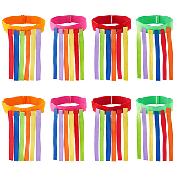 (52) Непрозрачная лаванда 8шт. 4 цвета, реквизит для игры в ловлю хвоста из оксфордской ткани с ремнями на липучках, разноцветные, 310x25x2.5 мм, 2 шт / цвет