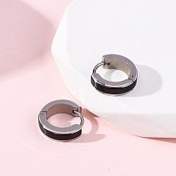 (52) Непрозрачная лаванда Серьги из 304 нержавеющей стали, с 316 нержавеющей стали, ионное покрытие (ip), разноцветные, 13x4 мм