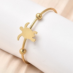 Tortoise 201 из нержавеющей стали манжеты браслеты, браслеты с крутящим моментом для женщин, черепаха, 0.2 см, внутренний диаметр: 2x1-7/8 дюйм (5.2x4.7 см), Черепаха: 18.5x18 мм