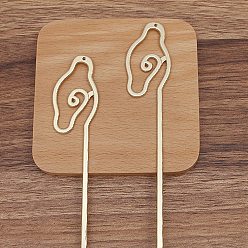 Light Gold Ancient Style Alloy Hair Stick Finding, for DIY Jewelry Accessories, Cloud, Light Gold, 171x29x4mm, 20pcs/set