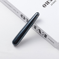 Гематит Немагнитные синтетические гематитовые массажные палочки, массажные инструменты, гуа-ша соскабливающая палочка, конус, 100~110x20 мм