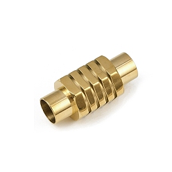 Золотой Магнитные застежки, нержавеющая сталь 304, колонка, золотые, 20x10x9 мм, отверстие : 5 мм