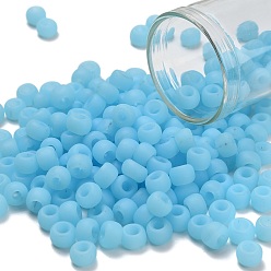(143F) Ceylon Frost Aqua Тохо 3/0 круглые бусины, японский бисер, (143 f) цейлонский фрост-аква, 5.5 мм, отверстие : 1.9 мм, Около 60 шт / 10 г