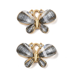 Черный 304 подвески из нержавеющей стали, бабочка, cmолой, вакуумное покрытие pvd, реальный 18 k позолоченный, чёрные, 13x20x4 мм, отверстие : 3x2 мм