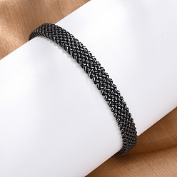 Черный Цвет Металла 316 браслеты-манжеты из хирургической нержавеющей стали для мужчин, металлический черный , 1/4 дюйм (0.75 см), внутренний диаметр: 2-1/2 дюйм (6.4 см) x 2-5/8 дюйм (6.7 см)