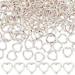 Античное Серебро 200шт. оправы из бисера из сплава в тибетском стиле, сердце, античное серебро, 13.5x14x2 мм, отверстие : 1.5 мм