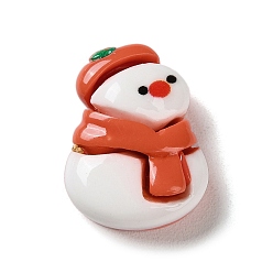 Снеговик Рождественская тема, непрозрачная смола, декодированные кабошоны, для изготовления ювелирных изделий, снеговик, 22x17x8 мм