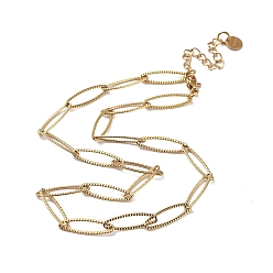 Настоящее золото 18K Ионное покрытие (IP) 304 ожерелье-цепочка из нержавеющей стали с конским глазом, реальный 18 k позолоченный, 16.42 дюйм (41.7 см)