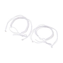 Blanc 2 fabrication de bracelets tressés en nylon, blanc, diamètre intérieur: 2 pouce (5.2 cm)