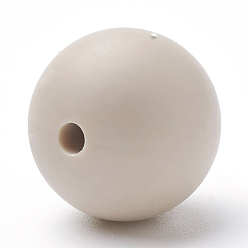 Wheat Food Grade Eco-Friendly Silicone Beads, Round, Wheat, 12mm, Hole: 2mm