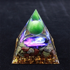 Стрелец Светящиеся созвездия, оргонитовые пирамиды, генераторы энергии из смолы, Рейки круглый камень внутри для украшения стола домашнего офиса, Стрелец, 60 мм