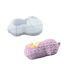 Peanut Силиконовые формы, формы для подсвечников, формы для литья гипсовой смолы, белые, арахис, 125x63x50 мм