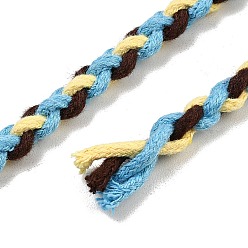 Небесно-голубой Круглый плетеный шнур из поликоттона, для diy craft, голубой, 8 мм, около 5.47 ярдов (5 м) / мешок