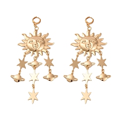 Золотой Серьги-люстры из сплава для женщин, золотые, 115x48 мм