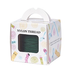 Темно-Зеленый Нейлоновая нить с одной нейлоновой нити внутри, сильнее, чем nwir-r006- серии, темно-зеленый, 1.5 мм, около 120.29 ярдов (110 м) / рулон