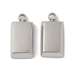 Нержавеющая Сталь Цвет 304 подвески из нержавеющей стали, подвески из слитков, цвет нержавеющей стали, 13x6.5x3 мм, отверстие : 1.4 мм