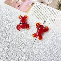 Другие Красные бусины ручной работы в технике лэмпворк, неудачник, 27~36x20~23 мм