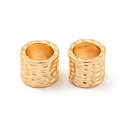 Echt 18 k vergoldet Messing Perlen, Großloch perlen, Cadmiumfrei und Nickel frei und Bleifrei, Kolumne, echt 18 k vergoldet, 13.5x12 mm, Bohrung: 10 mm