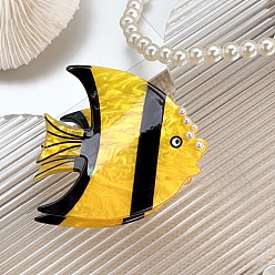 Желтый Акриловые коготь заколки, аксессуары для волос для женщин и девочек, желтые, 54x63 мм