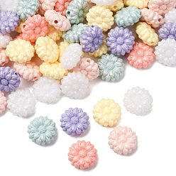 (52) Непрозрачная лаванда Непрозрачные акриловые бусины, подсолнечник, разноцветные, 16.5x17x7.5 мм, отверстие : 2 мм, Около 390 шт / 500 г