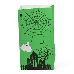 Spider Halloween Thema Kraftpapiertüten, Geschenk-Taschen, Snackbeutel, Rechteck, Halloween-Themenmuster, 23.2x13x8 cm