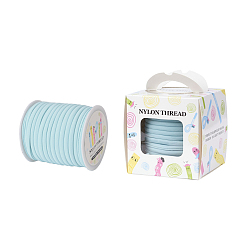 Аквамарин Крошечные упругой нити спандекс, туаль фуляр шнур, аквамарин, 5x3 мм, о 21.87yards / рулон (20 м / рулон)