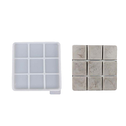 Белый Чашки коврик силиконовые формы, формы для литья смолы, для уф-смолы, изготовление изделий из эпоксидной смолы, белые, 105x105x9 мм