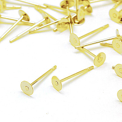 Золотой 304 Выводы серьги из нержавеющей стали шпилька, золотые, 12x4 мм