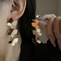 Бабочка Железа болтаться серьги, золотые, бабочка, 62x21.5 мм