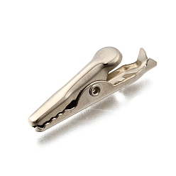 Платина Железные зажимы из крокодиловой кожи, платина, 31.5x6x10 мм, отверстие : 1.8 мм