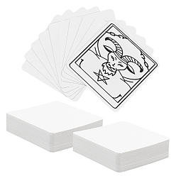 Белый Квадратные бумажные пустые поздравительные открытки, открытка, белые, 80x80x0.5 мм, 200 листов