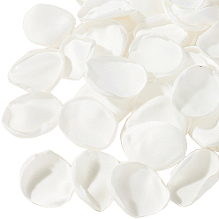 Белый 200шт. искусственные лепестки роз, для свадебного прохода центральные столовые конфетти вечерние сувениры украшения дома, белые, 37~39x29~34x1 мм