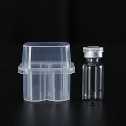 Прозрачный Стеклянный флакон для лиофилизированного порошка с крышкой и коробкой., пустая бутылка, лабораторные принадлежности, прозрачные, 16x38 мм, емкость: 3 мл (0.10 жидких унций), коробка: 35x42x41 мм
