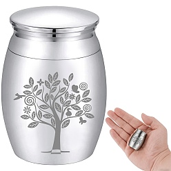 Tree of Life Комплект для кремации из сплава, с одноразовыми столовыми ложками, ткань для полировки серебра, мешочки для бархата, шаблон дерева жизни, 40.5x30 мм, 1 PC